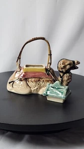 Vintage Porcelain Figural Sitting Camel Tea Pot Bamboo Handle Made in Japan - Picture 1 of 6