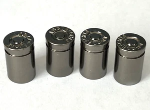 Tyre Valve Dust Caps Car Bike Motorcycle Grey Shell set of 4 UK seller - Picture 1 of 6