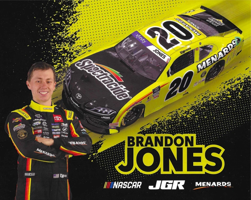 Postal 2025 de Brandon Jones “Spectracide Menards Kansas” #20 NASCAR XFINITY Foto 1 de 1