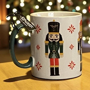 Christmas Nutcracker Soldier Mug Stoneware 16.5 Oz White NWT Holiday - Picture 1 of 3