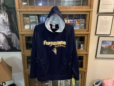 Sudadera con Capucha Augustana College Vikings Softbol SPELL OUT Azul Marino RUSSELL Talla L - Genial Foto 1 de 4