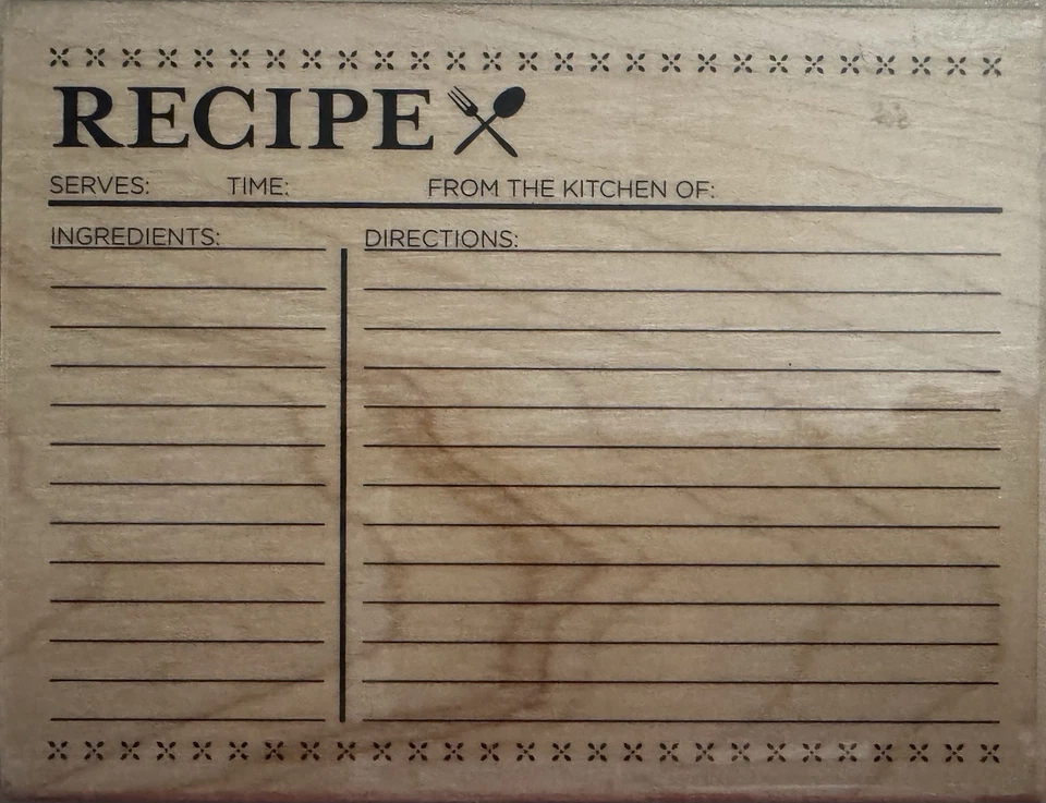 Sello de goma Stampabilities 1202365-PR tarjeta de recetas menú de comida clásica almuerzo comidas Foto 1 de 4