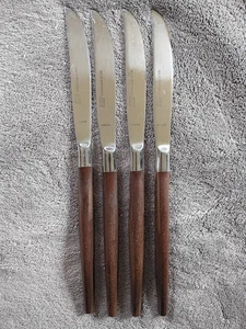 Set of four (4) Ekco Eterna Canoe Muffin butter knives MCM Flatware - Picture 1 of 5