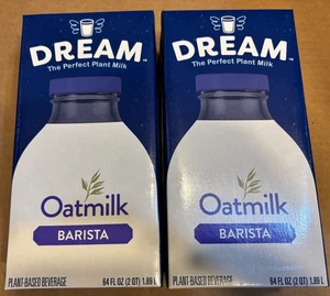 2× Dream Hafermilch Barista Starbucks pflanzliche Kaffeesahnekännchen 64 flüssige Unzen BB 2/2026 - Bild 1 von 4