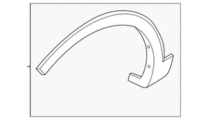 For Kia Sorento 2024 Kia 87711R5500BKL Front Left Wheel Arch Molding - Imagen 1 de 1