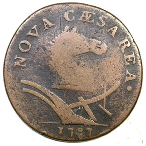 1787 M 53-j R-4 New Jersey Colonial Copper Coin - Picture 1 of 2