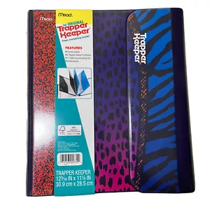 NEW Trapper Keeper 1"Binder by Mead Animal Print Portfolio Binder - Picture 1 of 10