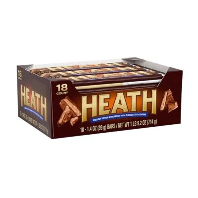 HEATH Chocolatey English Toffee Candy Bars, 1.4 oz (18 Count)  Assorted Sizes  - Image 1 of 4