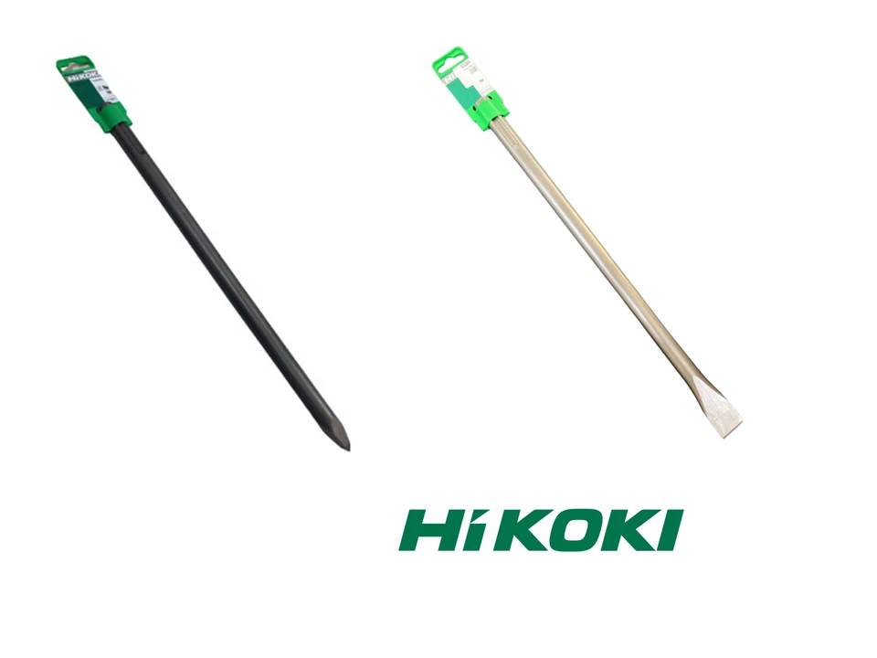 HIKOKI SET 2 SCALPELLI SDS-MAX SCALPELLO 1xPUNTA 1xPIATTO 400mm 750991K 750994K