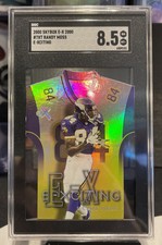 2000 Fleer Skybox Randy Moss E-X Holo Die-cut Insert 7XT Vikings SGC 8.5 (G🔥)