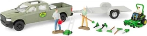 LP85796 John Deere ERTL Lawn Care Set Zero Turn with Truck 47551 - Picture 1 of 1
