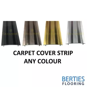 Carpet Cover Strip Doorbars - Any Colour Trim - Quality Metal Threshold Profile - Picture 1 of 8