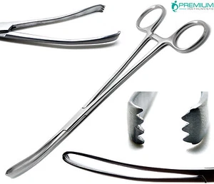 Instrumentos uterinos de acero inoxidable Teale Vulsellum Surgical Forcep 9" dientes 4X3 - Imagen 1 de 7