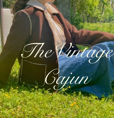 ¡Reversible occidental forrado sherpa ranchero casero vintage años 70-80! Estilo indie Foto 1 de 4