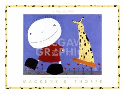 On a Squeaky Wheel,  Mackenzie Thorpe, Wall Decor Home Art Print 24" x 32" 1588 - Image 1 of 2