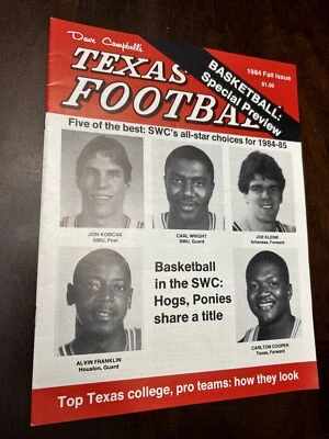 Dave Campbell's Texas Football Magazine 1984 edición de otoño baloncesto especial anterior Foto 1 de 3