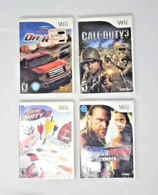 Lot of 4 Wii Games Off Road, Call Of Duty, Game Party 2 And Smack Down Raw As Is - Image 1 of 4