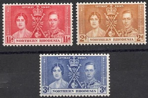 Mi:GB-NR 22/23 1937 NORTHERN RHODESIA Coronation King George VI and Q. Elisabeth - Picture 1 of 2
