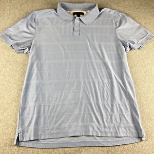 Banana Republic Fitted Pima Pollo Shirt Mens Large L Blue Short Sleeve Cotton - Picture 1 of 13