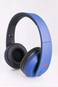Malektronic Gravity Wireless Bluetooth Headphones - Bolts Blue with Aux Cord - Picture 1 of 7