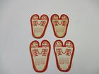 4 vintage cardboard shoe balloon holder circus carnival unpunched