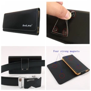 Universal Cell Phone Carrying Case Hoslter Waist Belt Loop PU Leather Pouch - Picture 1 of 9