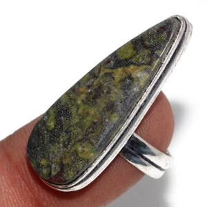 925 Silver Plated Dragon Blood Jasper Ethnic Ring Jewelry Size Us 7.5 AU u550 - Picture 1 of 3
