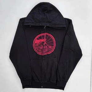 Vintage Y2K Quicksilver Full Zip Embroidered Spell Out Logo Hoodie Youth Kids XL - Picture 1 of 6