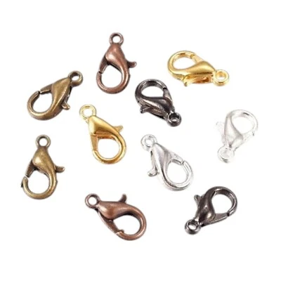 Cierres de garra de langosta de aleación de zinc agujero de 1 mm 10x6x3 mm colores mixtos broche de gatillo Foto 1 de 4