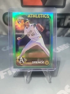 2024 Topps Chrome Update #USC166 Mitch Spence Rookie Aqua Refractor /199 RC A's - Picture 1 of 3
