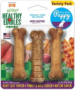 Nylabone Healthy Edibles Puppy Natural Long Lasting Dog Chew Treats Roast Beef, - Picture 1 of 15