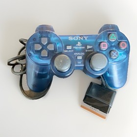 PlayStation 2 PS2 OEM Sony DualShock 2 Controller Ocean Blue Clear Working OEM