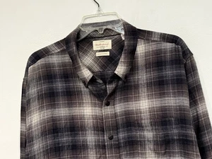 Weatherproof Vintage Men's Luxe Flannel Shirt Sz 2XL Plaid Gray Soft Rayon Blend - Picture 1 of 8