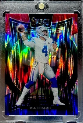 DAK PRESCOTT RARE SHOCK REFRACTOR Prizm Holo INVESTMENT CARD SSP PANINI COWBOYS - Image 1 of 4