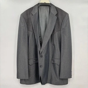 Men's Vintage Circle S Western Design Gray Coat 2XL/54 - Picture 1 of 3