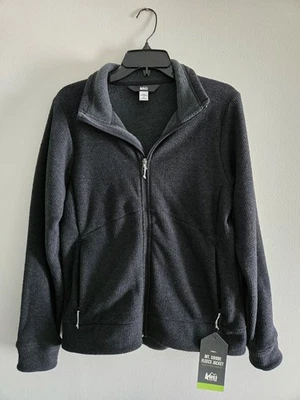 REI Mt. Chaqueta polar Goode - Para mujer M - Negra/Asfalto - NUEVA Foto 1 de 4