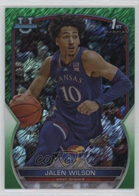 2022-23 Bowman U Chrome Green Shimmer Refractor /99 Jalen Wilson #67 - Image 1 of 2