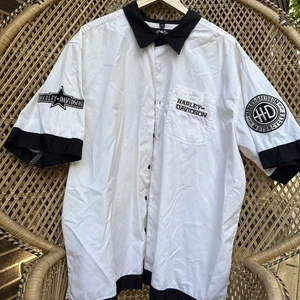 Harley Davidson Button Up Kurzarm Kragen Herren Hemd Erwachsene XXL - Bild 1 von 9