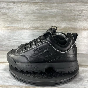 Zapatillas gruesas de cuero negras FILA DISRUPTOR 2 para mujer talla 10 - Imagen 1 de 9