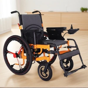 Electric Wheelchair Folding Long Range Motorised Foldable Long Range w/ Bag - Picture 1 of 12