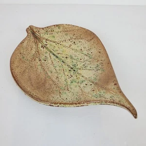 Stillwood Keramik Handarbeit signiert Blattform Schmuck Schale Löffel Rest Dekor - Bild 1 von 8