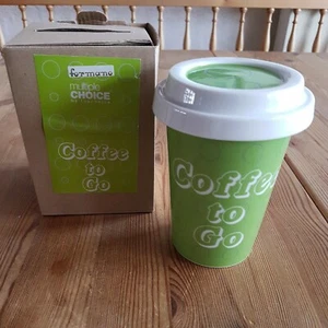 Coffee to Go Porzellanbecher mit Deckel - Bild 1 von 3