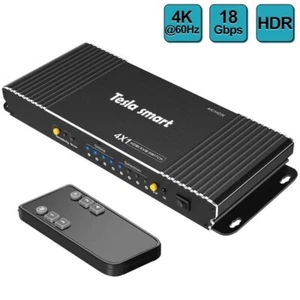 TESmart HDMI KVM 4 Porte 4K 60Hz KVM Switch 4 In 1 - Foto 1 di 6