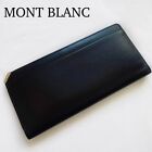 Montblanc Long Wallet Men's Vertical Wallet Black Leather Used From Japan