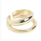 NEW Loren Stewert Curateur 14K Yellow Gold Plated Open Band Size 7 Ring