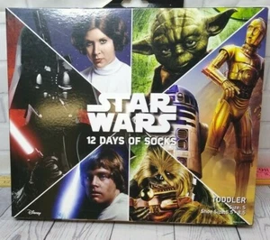 New Star Wars Lucas Film 12 Days of Socks Toddler Size Small Shoe 5.5 - 8.5 - Picture 1 of 7