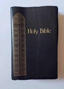 Holy Bible Giant Print KJV Reference Edition Thomas Nelson 1976 Red Letter VTG - Foto 1 di 11