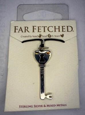 KEY TO MY HEART ROMANTIC CHARM NECKLACE “FAR FETCHED” EX DISNEY PARK STORES TAG - Image 1 of 4