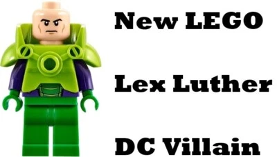 Nuevo LEGO Batman Villano Lex Luther Armadura Verde Púrpura Traje Espacial Bad Guy DC Foto 1 de 4