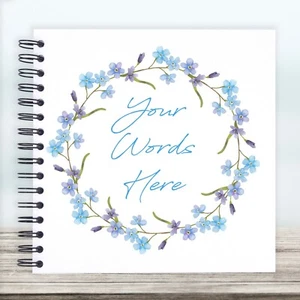 Personalised Forget Me Not A3/A4/A5 Scrapbook, Photo Album, Guest Book, Memory - Picture 1 of 3